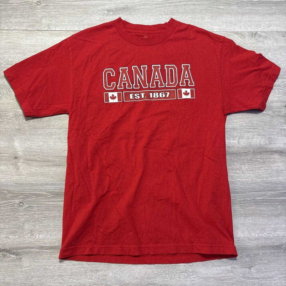 G&G Canada T-Shirt Mens Medium Red Maple Leaf EST 1867 Graphic Tee 100% Cotton